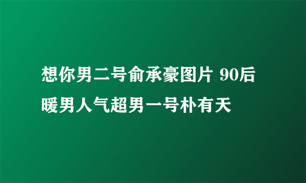 想你男二号俞承豪图片 90后暖男人气超男一号朴有天