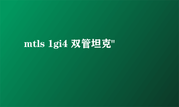 mtls 1gi4 双管坦克