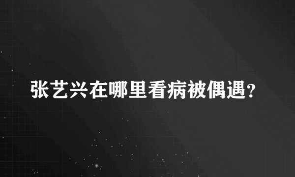 张艺兴在哪里看病被偶遇？