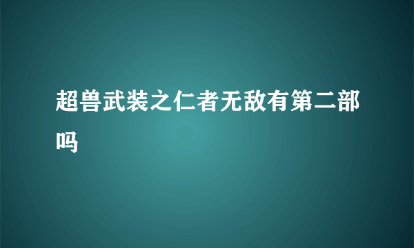 超兽武装之仁者无敌有第二部吗