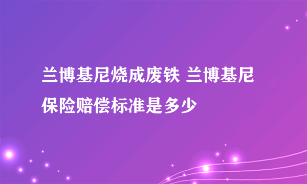 兰博基尼烧成废铁 兰博基尼保险赔偿标准是多少