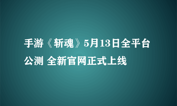 手游《斩魂》5月13日全平台公测 全新官网正式上线