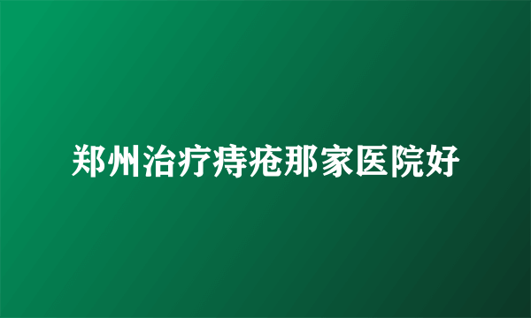 郑州治疗痔疮那家医院好