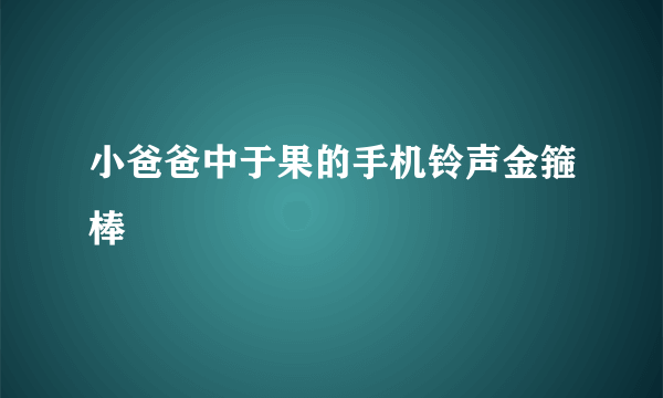 小爸爸中于果的手机铃声金箍棒