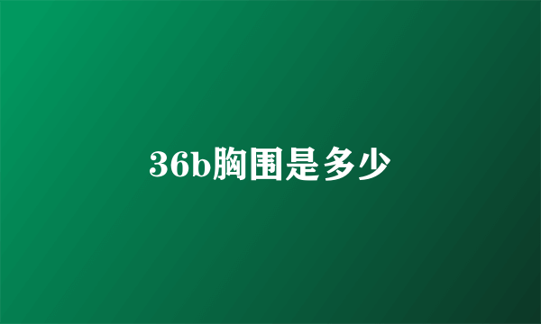 36b胸围是多少