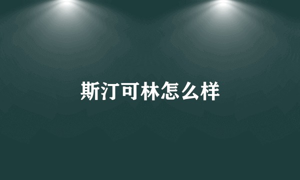 斯汀可林怎么样