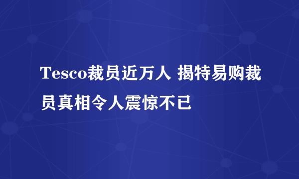 Tesco裁员近万人 揭特易购裁员真相令人震惊不已