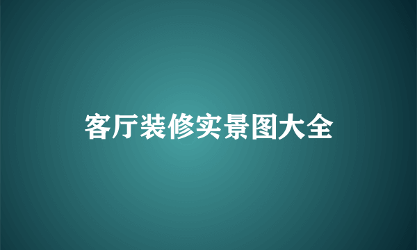 客厅装修实景图大全