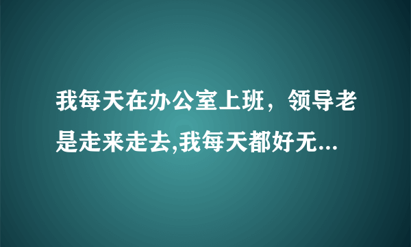 我每天在办公室上班，领导老是走来走去,我每天都好无聊，谁知道该怎样度过漫长的一天吗