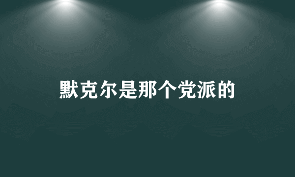 默克尔是那个党派的