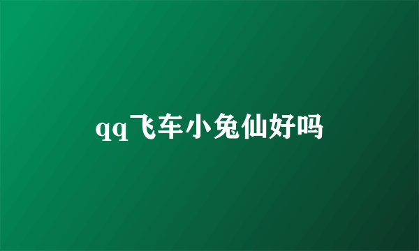 qq飞车小兔仙好吗