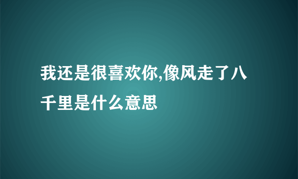 我还是很喜欢你,像风走了八千里是什么意思