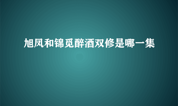 旭凤和锦觅醉酒双修是哪一集