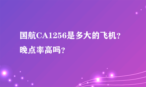 国航CA1256是多大的飞机？晚点率高吗？