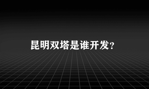 昆明双塔是谁开发？