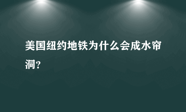 美国纽约地铁为什么会成水帘洞？