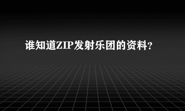 谁知道ZIP发射乐团的资料？